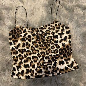 Animal print crop top